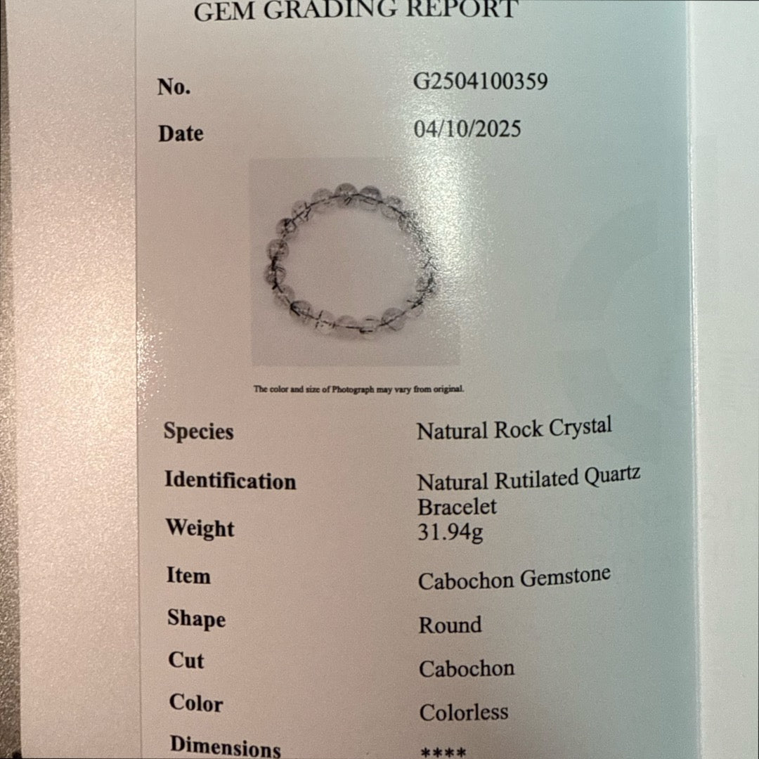 【影の輝き】ブラックルチルクォーツブレスレット