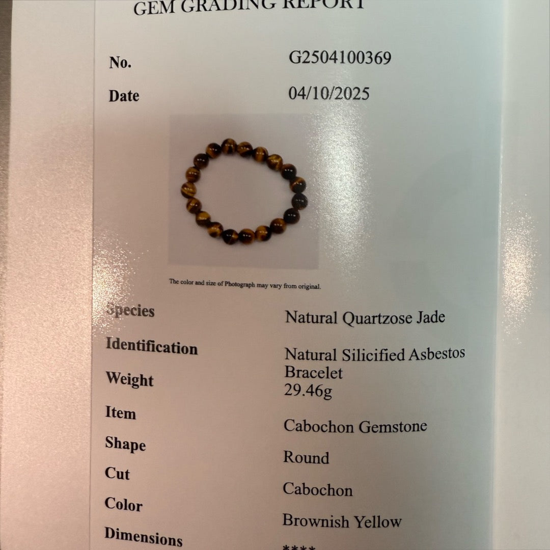 【覇の眼光】タイガーアイブレスレット